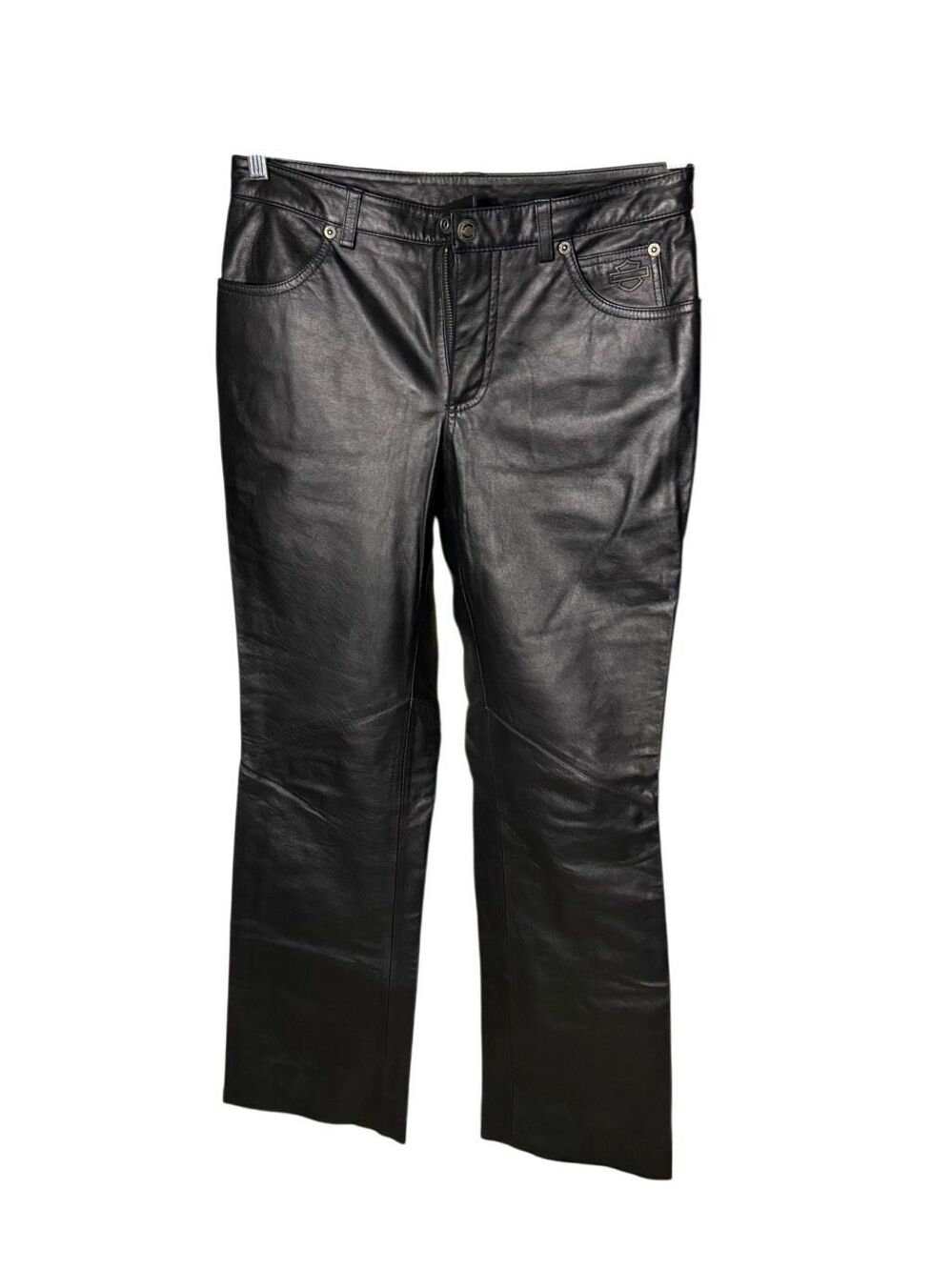 Harley Davidson Leather Black Pants Women’s Size 6 LONG Biker